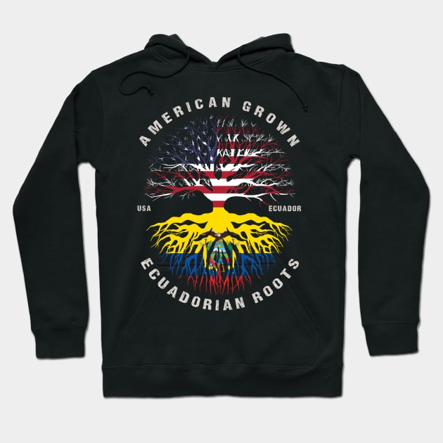 American Grown Ecuadorian Roots Ecuador Flag Hoodie by heart teeshirt